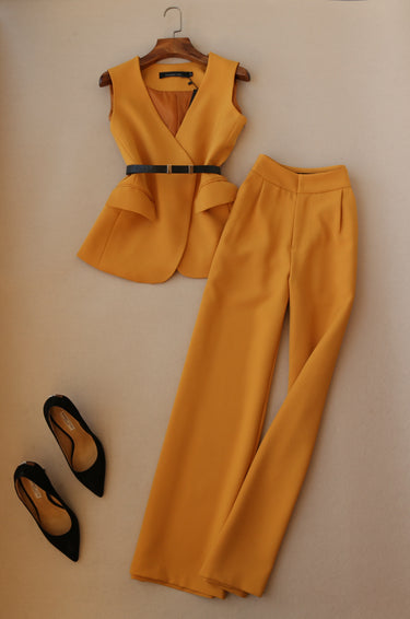 Two-piece thin wide-leg trousers - MVRX