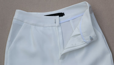 Short Waistcoat Thin High Waist Wide Leg Trousers Two-Piece Suit - MVRX