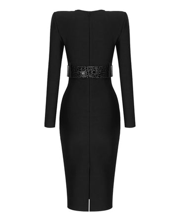 High Belt Bandage Dress - MVRX