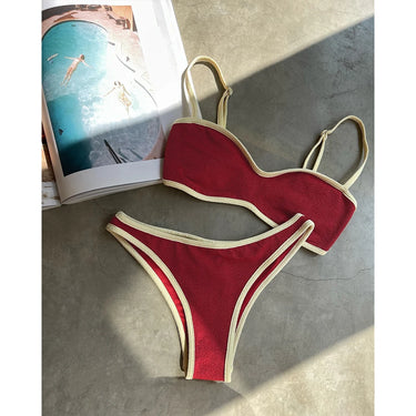 Pink Patch Bandeau Swimwear - MVRX