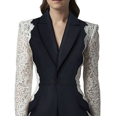 Lace Stitching Fashion Vintage Style Suit - MVRX