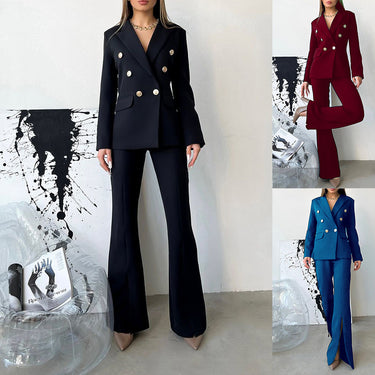 Zipper Bell-bottom Business Suit - MVRX