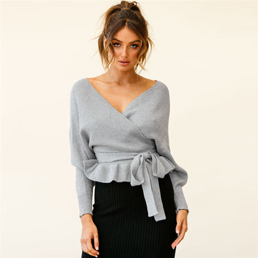 Sexy V-Neck Knitted Top - MVRX