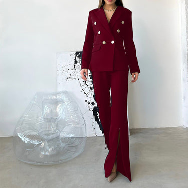 Zipper Bell-bottom Business Suit - MVRX
