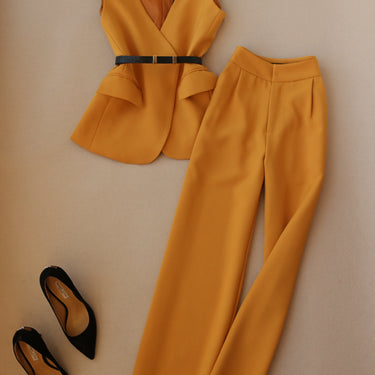 Two-piece thin wide-leg trousers - MVRX