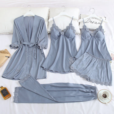 Condole belt ice silk pajamas - MVRX