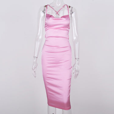 Sexy Satin Suspender Dress - MVRX