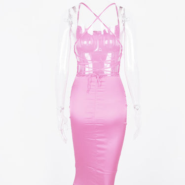 Sexy Satin Suspender Dress - MVRX