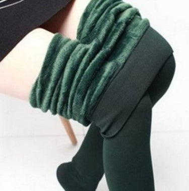 Fleece Leggings Thick High Stretch Woman Pants - MVRX
