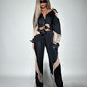 Long-sleeved Blouse High Waist Stitching See-through Suit - MVRX
