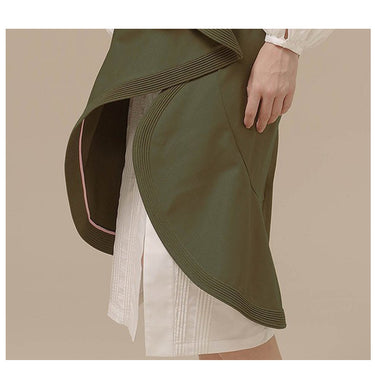 Shirt dress irregular high waist skirt - MVRX