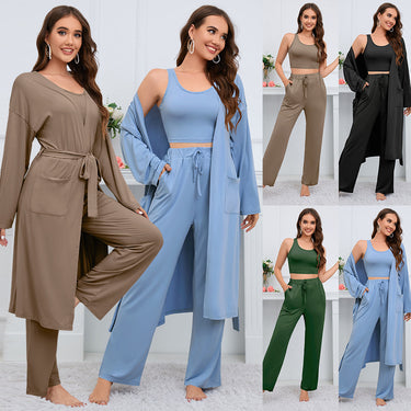 Camisole Coat Wide Leg Pants Suit - MVRX