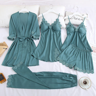 Condole belt ice silk pajamas - MVRX