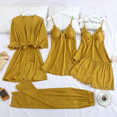 Condole belt ice silk pajamas - MVRX