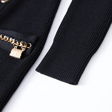 Metal Buckle Knitted Dress - MVRX