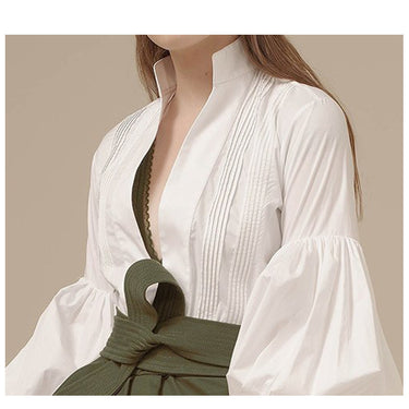 Shirt dress irregular high waist skirt - MVRX