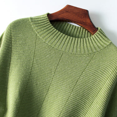 Green Sweater Skirt Two-piece Knitted - MVRX