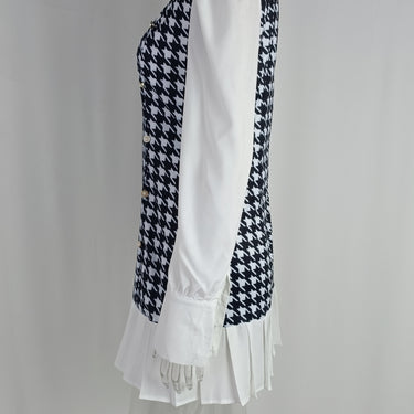 Houndstooth Pleated Dress - MVRX