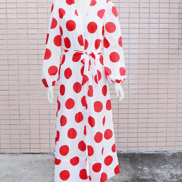Polka Dot Chiffon Beach Holiday Dress - MVRX