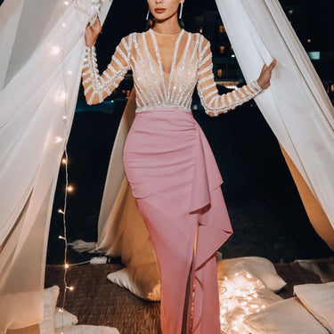 Long Sleeve Narrow Dress - MVRX