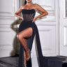 Velvet Tube Top Sexy Evening Dress - MVRX