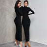 Long-sleeved Slim Thread Temperament Long Dresses - MVRX