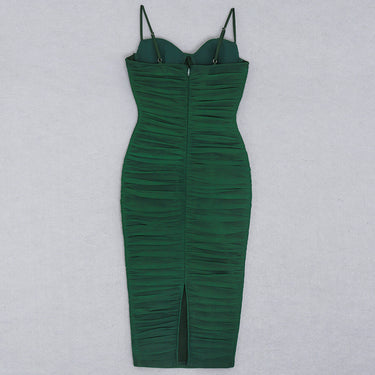 Mesh Tight Pleated Bandage Dress - MVRX