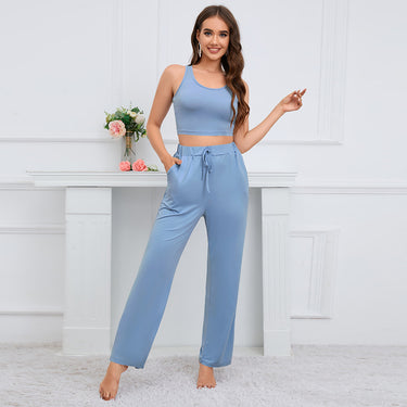 Camisole Coat Wide Leg Pants Suit - MVRX