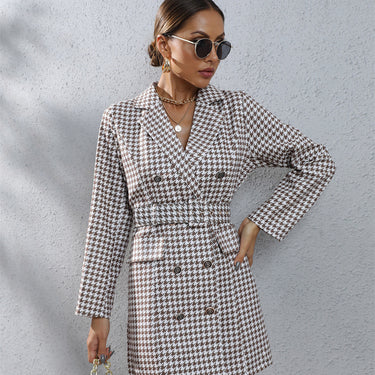 Plaid Business Suit Dress - MVRX