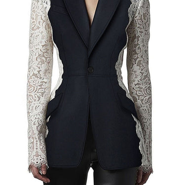 Lace Stitching Fashion Vintage Style Suit - MVRX