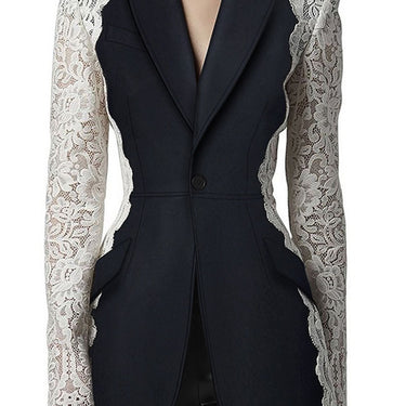 Lace Stitching Fashion Vintage Style Suit - MVRX
