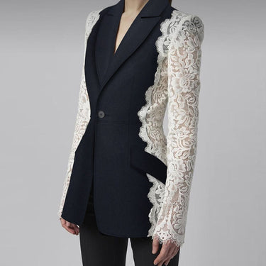 Lace Stitching Fashion Vintage Style Suit - MVRX