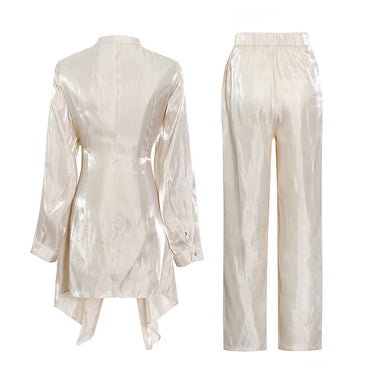 Pure Color Personality Simple Shirt Trousers Suit - MVRX