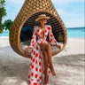 Polka Dot Chiffon Beach Holiday Dress - MVRX