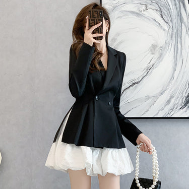 Women's Small Suit And White Short Skirt Two-piece Suit - MVRX