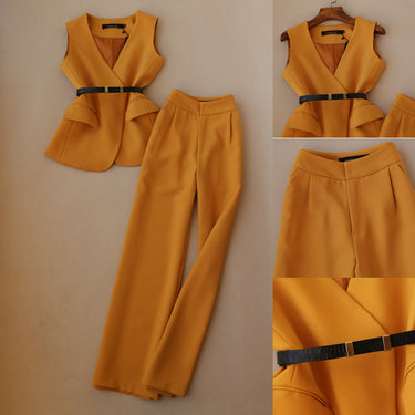 Two-piece thin wide-leg trousers - MVRX