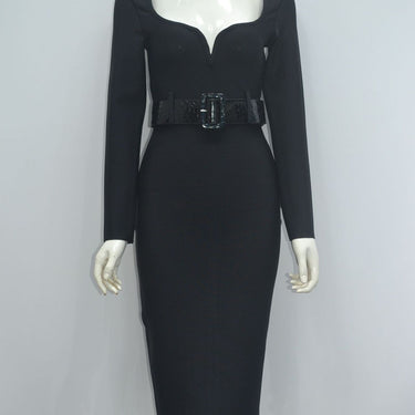 High Belt Bandage Dress - MVRX