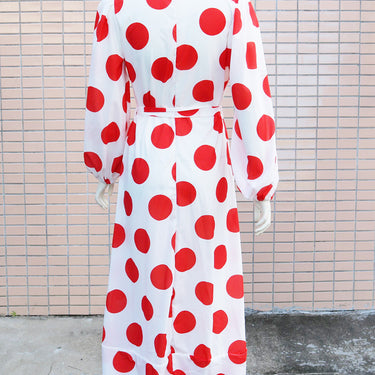 Polka Dot Chiffon Beach Holiday Dress - MVRX