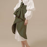 Shirt dress irregular high waist skirt - MVRX