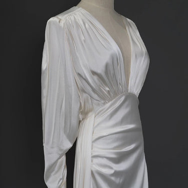 Satin Long Sleeved Dress - MVRX