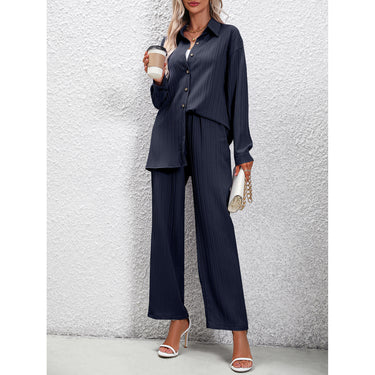Loose Shirt High Waist Pants Two-piece Set - MVRX