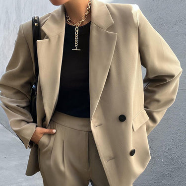 Pure Color Suit Pants Set - MVRX