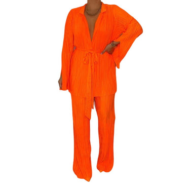 Loose-fitting Long Sleeves Trousers Suit - MVRX