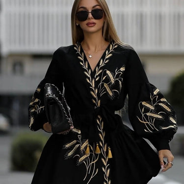 Printed Wide Hem Dress - MVRX