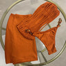 Citrine Pleat Bikini Swimwear - MVRX