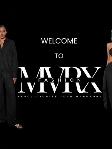 Luxury women’s clothing collection by MVRX, featuring stylish dresses and contemporary fashion looks
