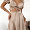 V-neck Crop-top Skirt Suit - MVRX