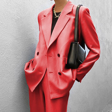 Pure Color Suit Pants Set - MVRX