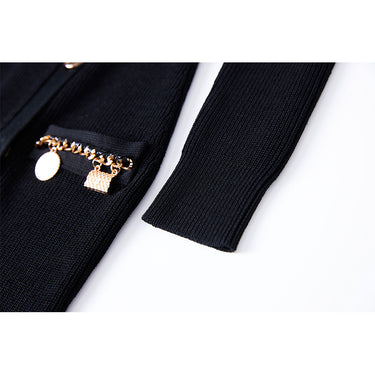 Metal Buckle Knitted Dress - MVRX