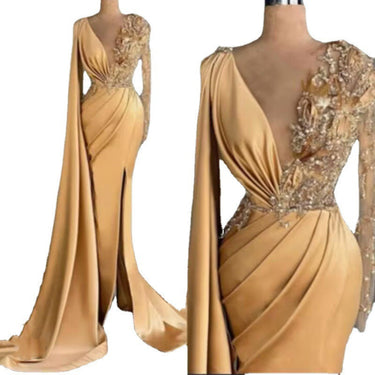 Golden Goddess Lace Dress - MVRX